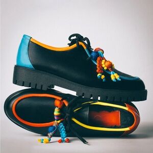 Elina Linardaki pinata loafer derby shoe size 38 NWT